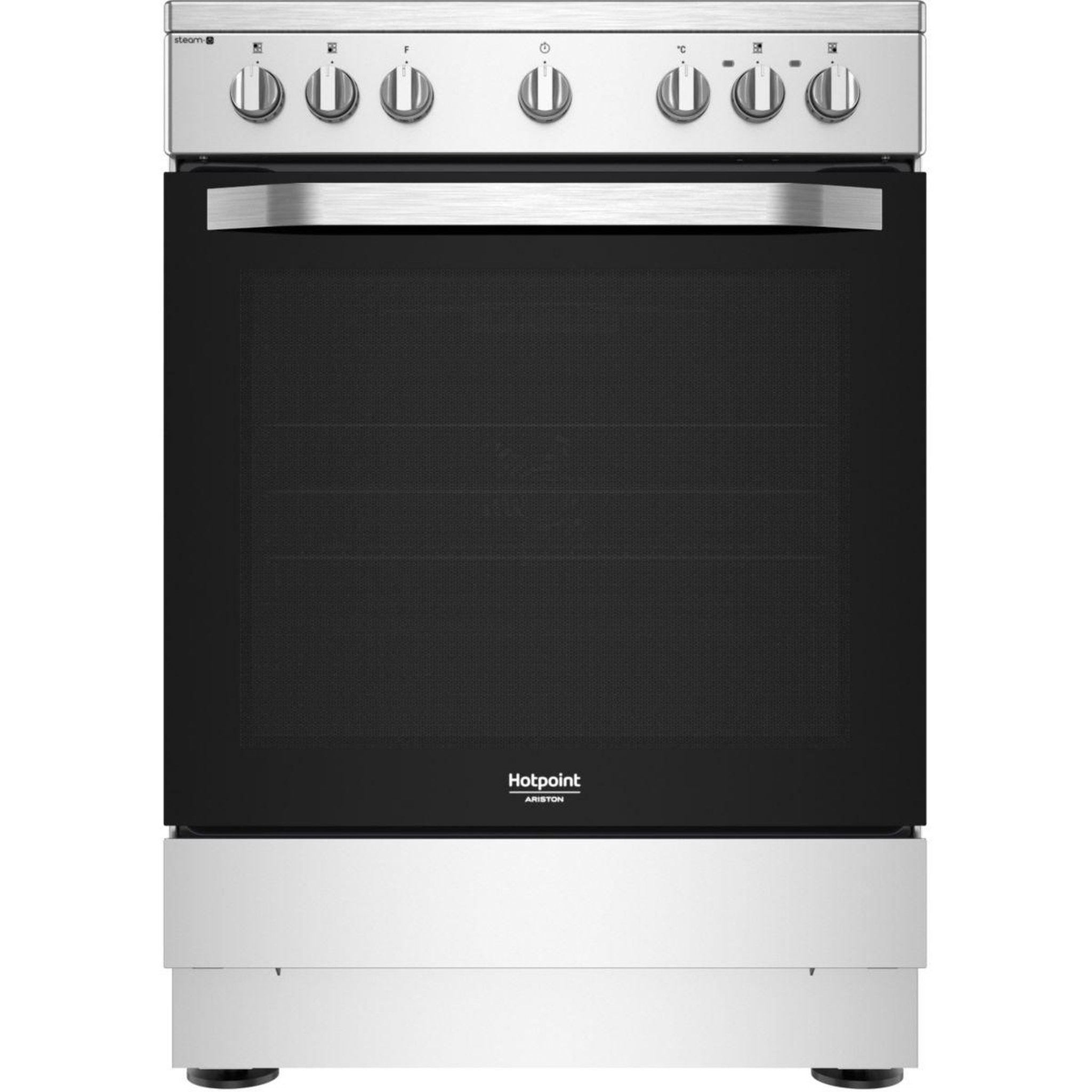 Voir la diapositive 1 : HOTPOINT Cuisinière mixte HS68M8PCX/FR