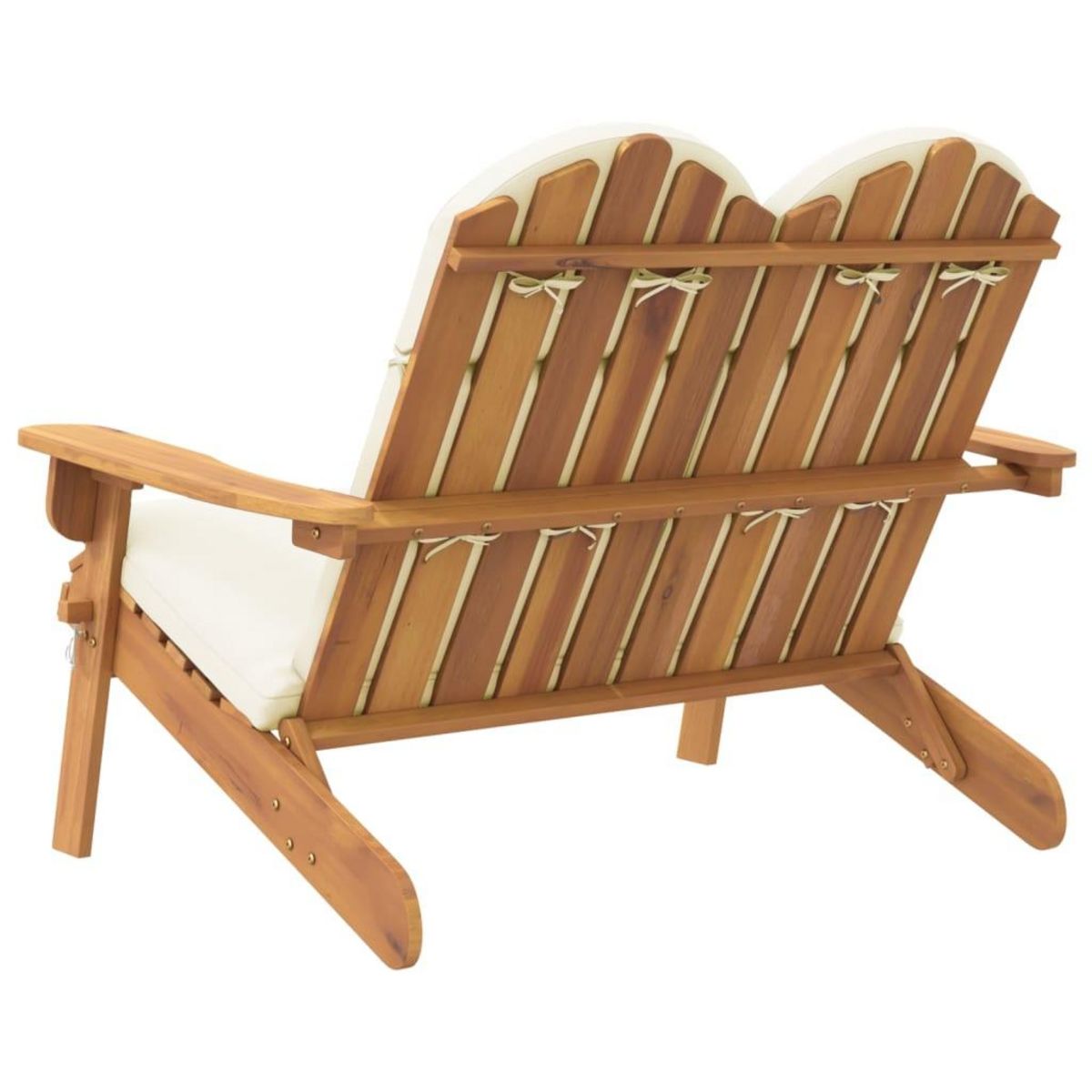 VIDAXL Banc de jardin Adirondack et coussins 126 cm bois massif acacia