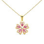Voir la diapositive 1 : L'ATELIER D'AZUR Collier - Pendentif Or 18 Carats 750/000 Jaune Motif Fleur - Chaine Dorée