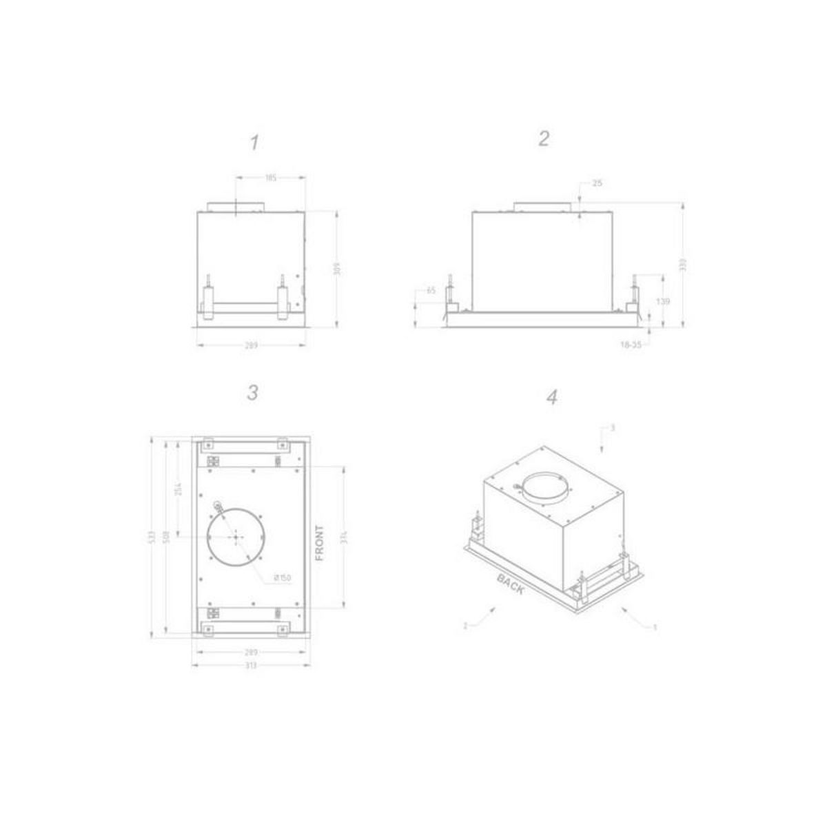 Novy Groupe filtrant 53cm 600m3/h 61db noir - 26052
