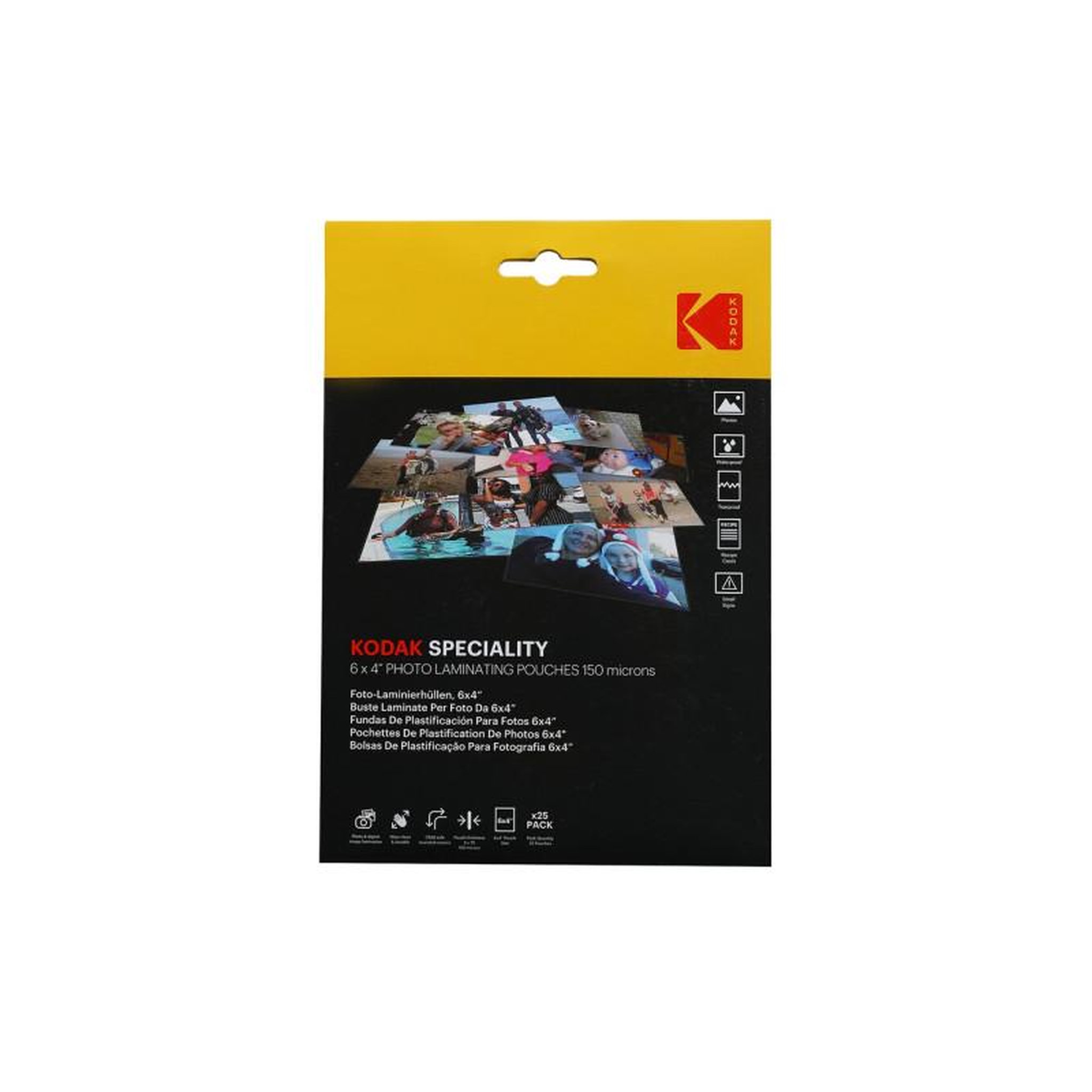 Kodak Papier d impression Kodak Pochette de plastification pour photo 6x4 x 25 150 mcn