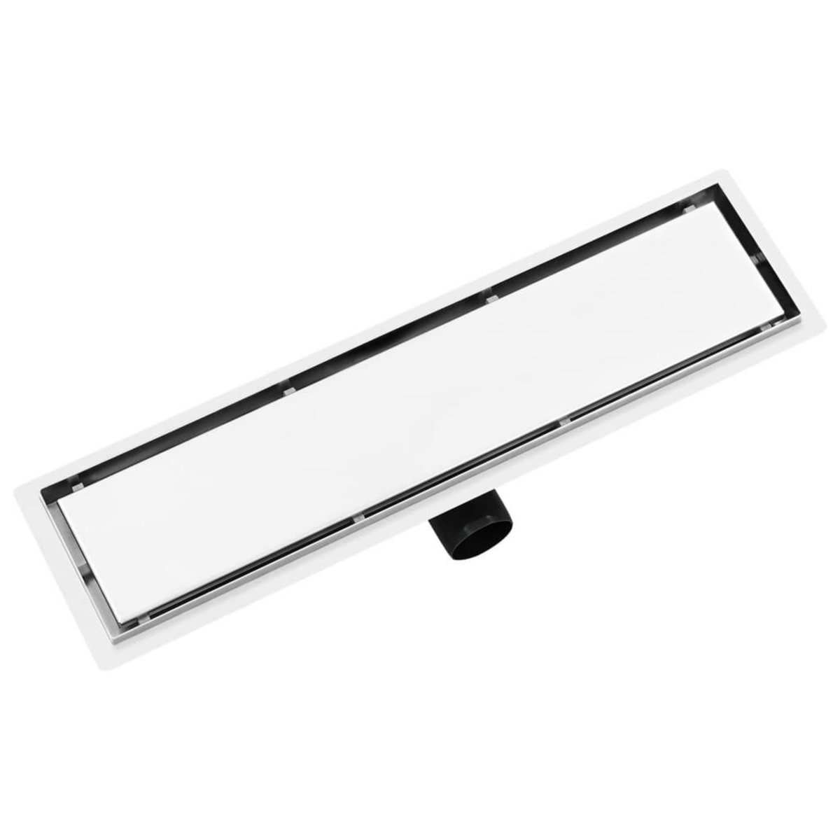 VIDAXL Drain de douche avec couvercle 2 en 1 53x14 cm Acier inoxydable