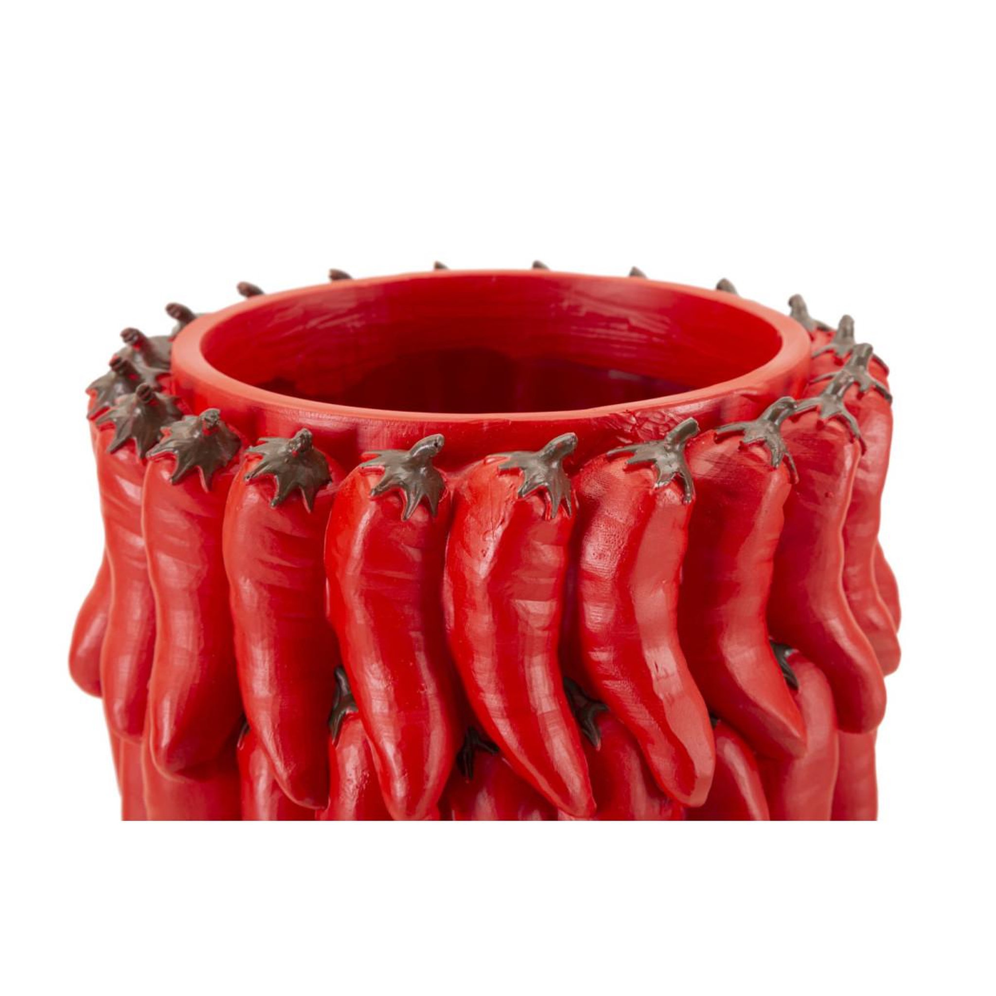 Voir la diapositive 3 : Paris Prix Vase déco piments  chili  34cm rouge