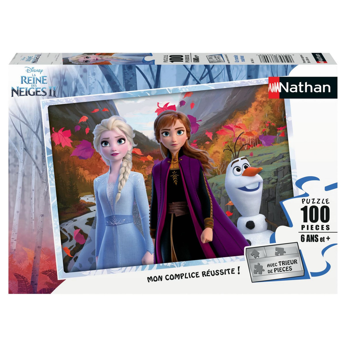 RAVENSBURGER Puzzle Nathan 100 pièces - Un monde magique / Disney La Reine des Neiges 2