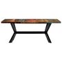 Voir la diapositive 2 : VIDAXL Table a manger 200x100x75 cm Bois de recuperation solide