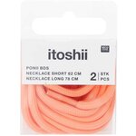 RICO DESIGN Itoshii pack 2 cordons 2 tailles orange fluo