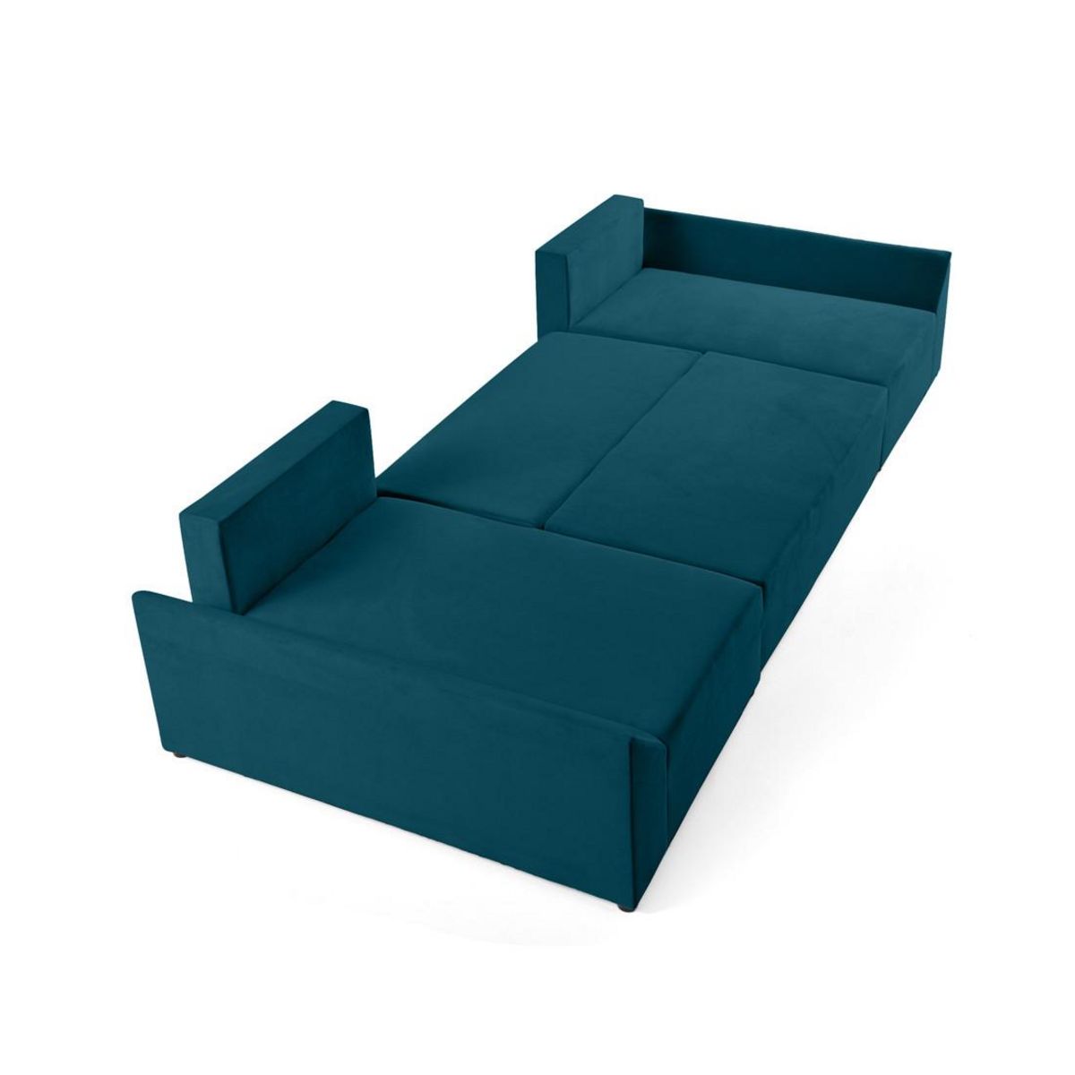 BEST MOBILIER Mike - canapé panoramique en u - 7 places - convertible - avec coffre - en velours