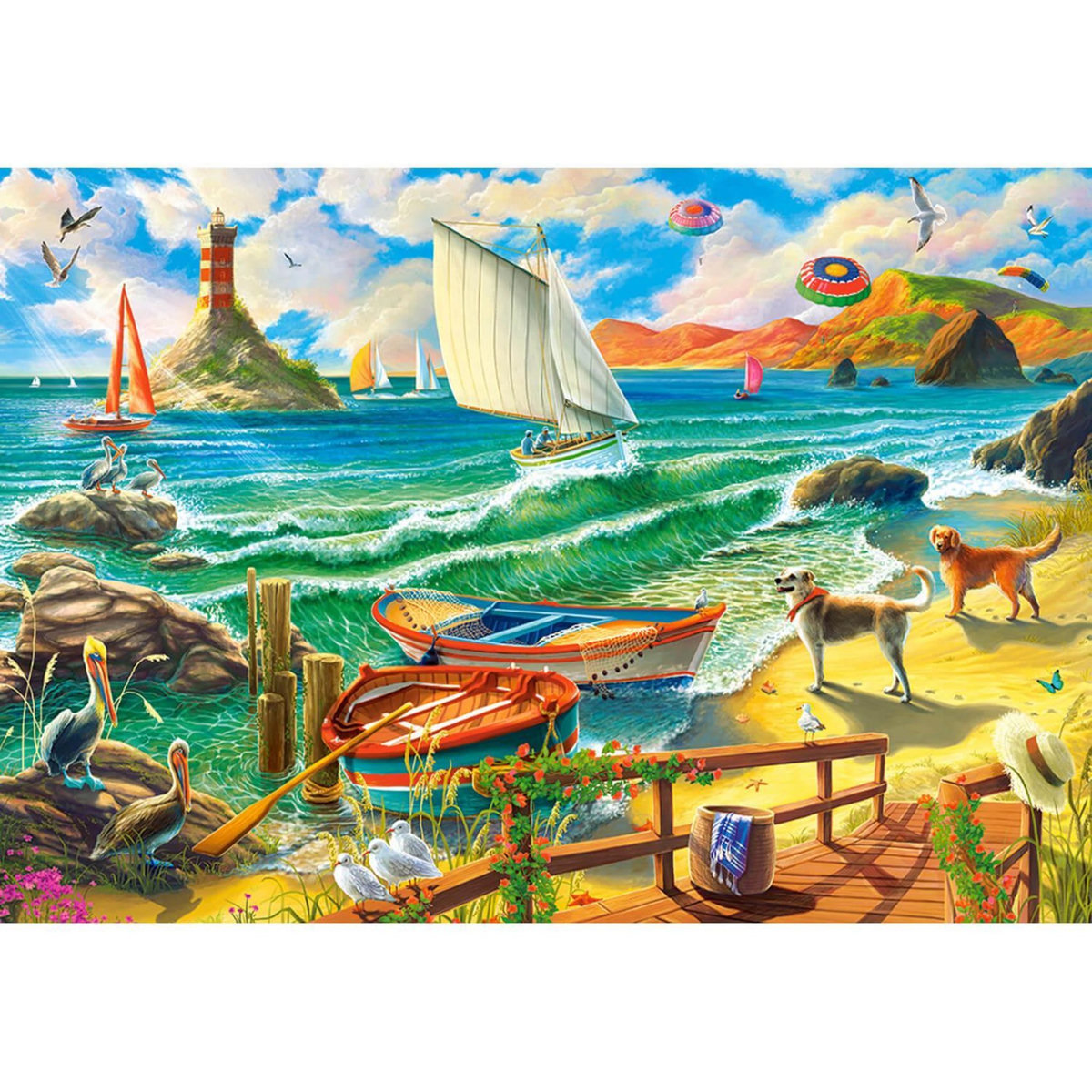 Castorland Puzzle 1000 pièces : Week-end à la Mer
