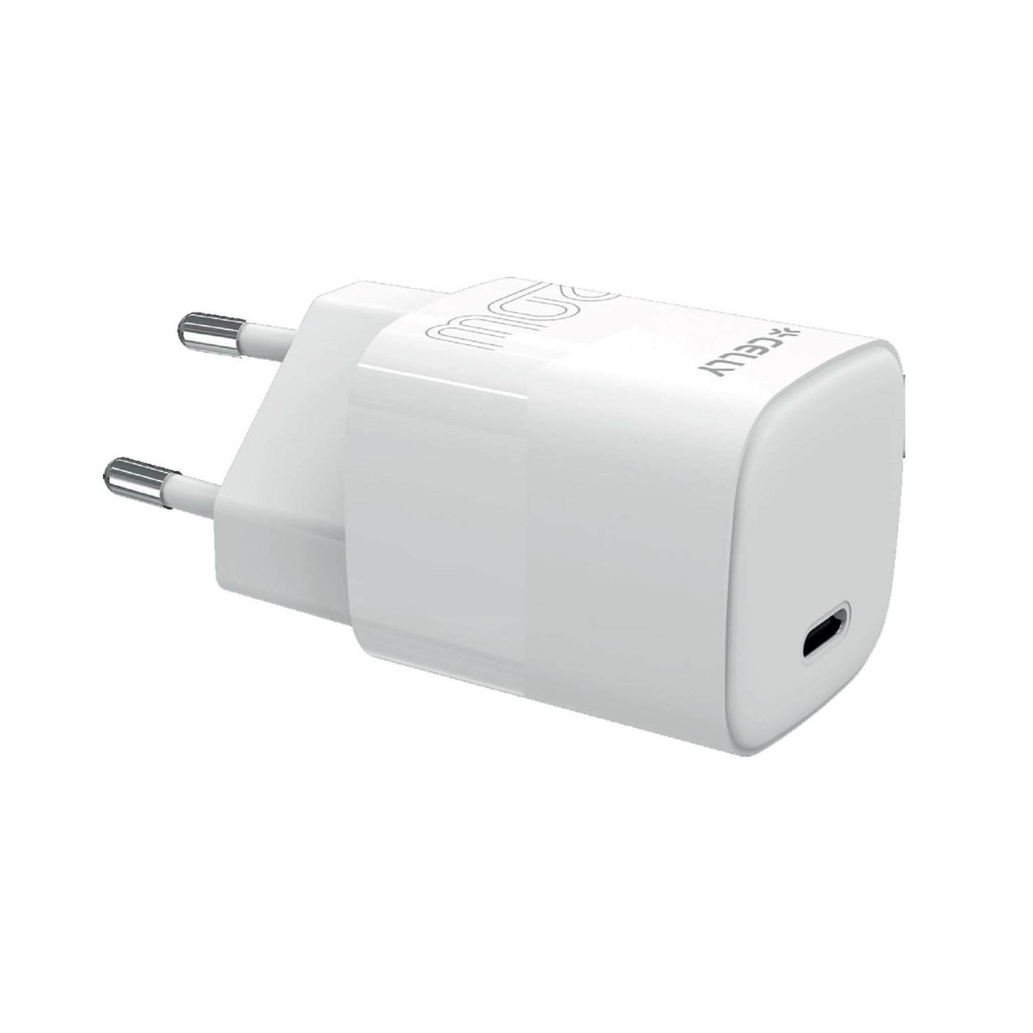 Voir la diapositive 2 : CELLY Celly TC1USBC20WEVOWH chargeur d'appareils mobiles Smartphone Blanc Secteur Charge rapide Intérieure