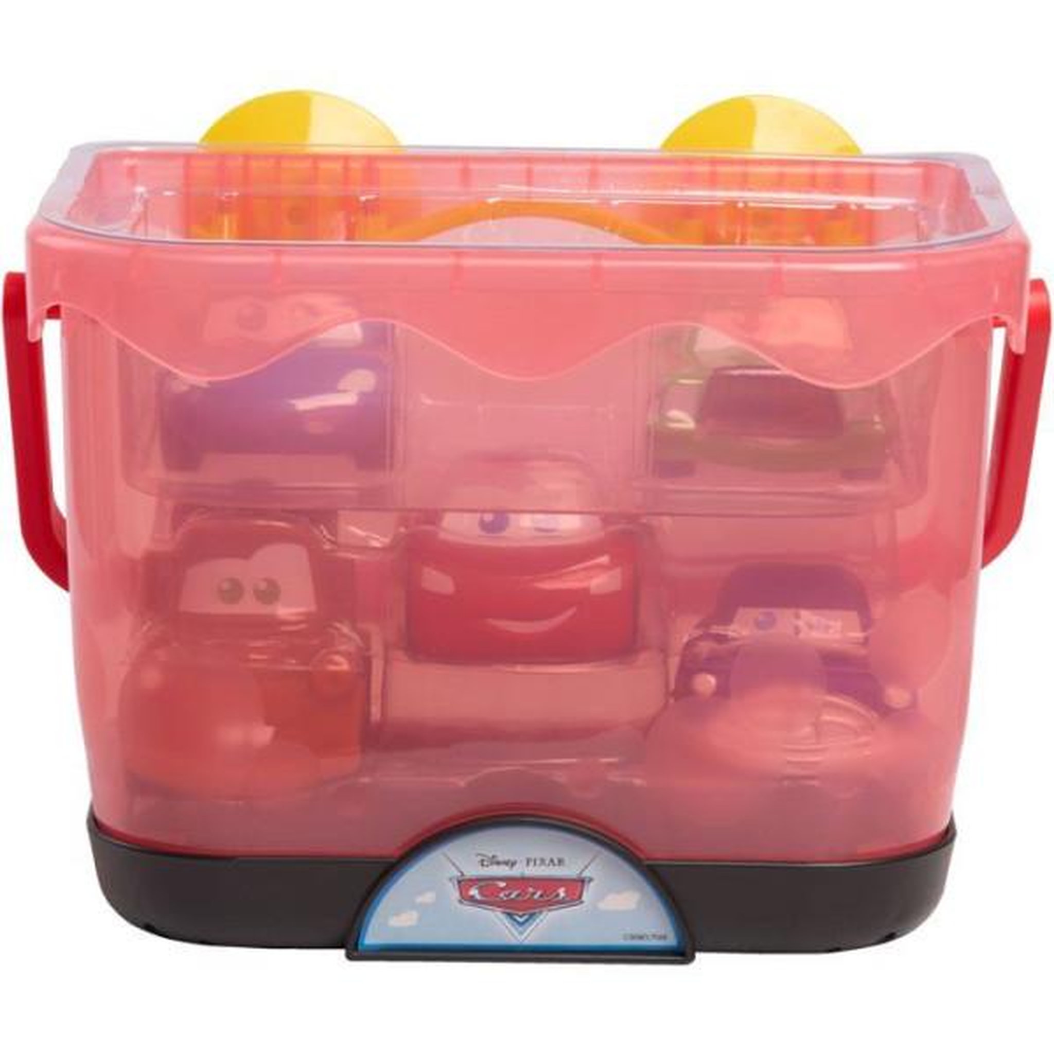 Voir la diapositive 5 : DISNEY Jouets de bain - DISNEY Cars - Set de 5 figurines - Panier de rangement - 12 cm
