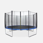 SWEEEK Trampoline Ø430cm - Vénus avec son filet de protection. Coloris disponibles : Gris