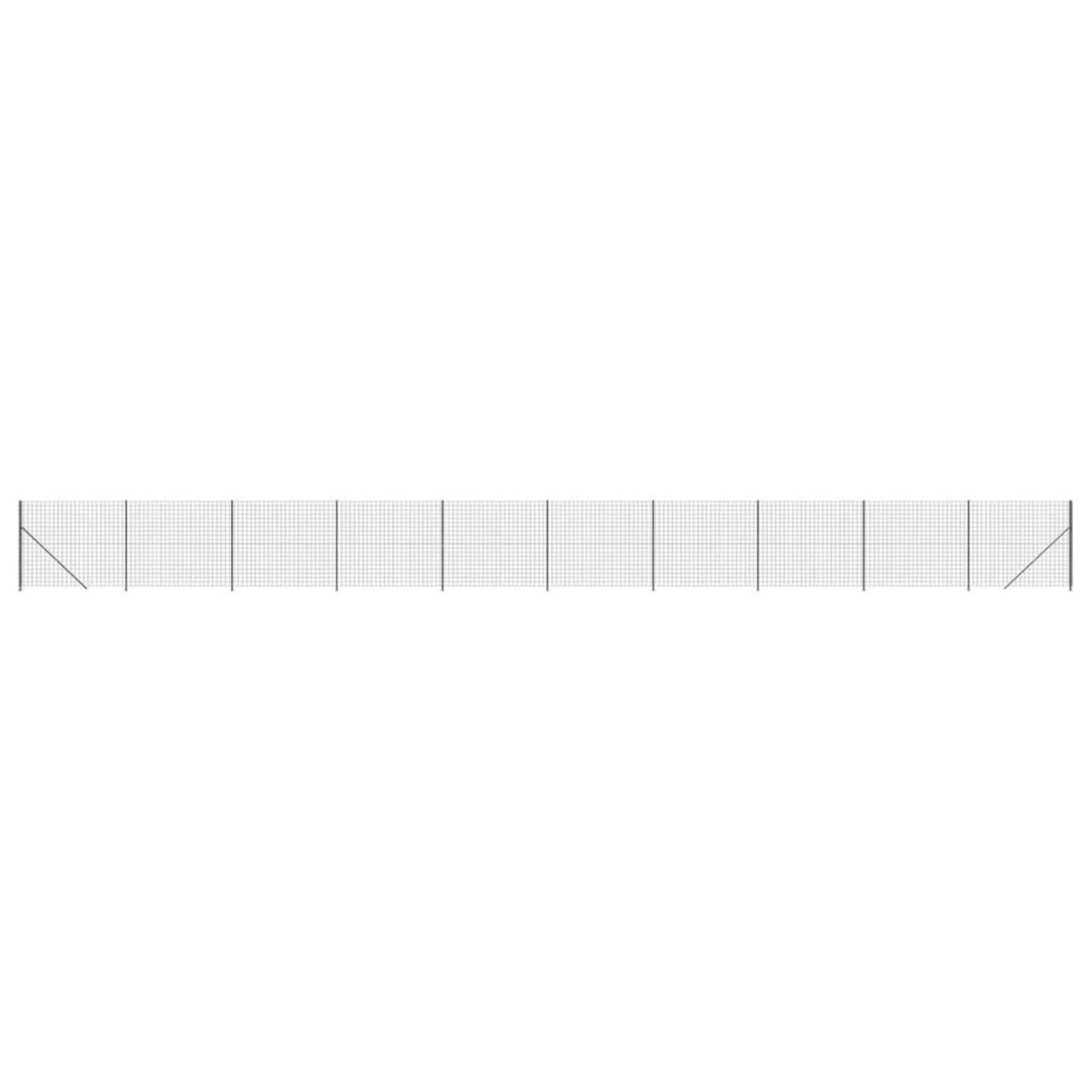 VIDAXL Cloture en treillis metallique avec bride anthracite 1,8x25 m