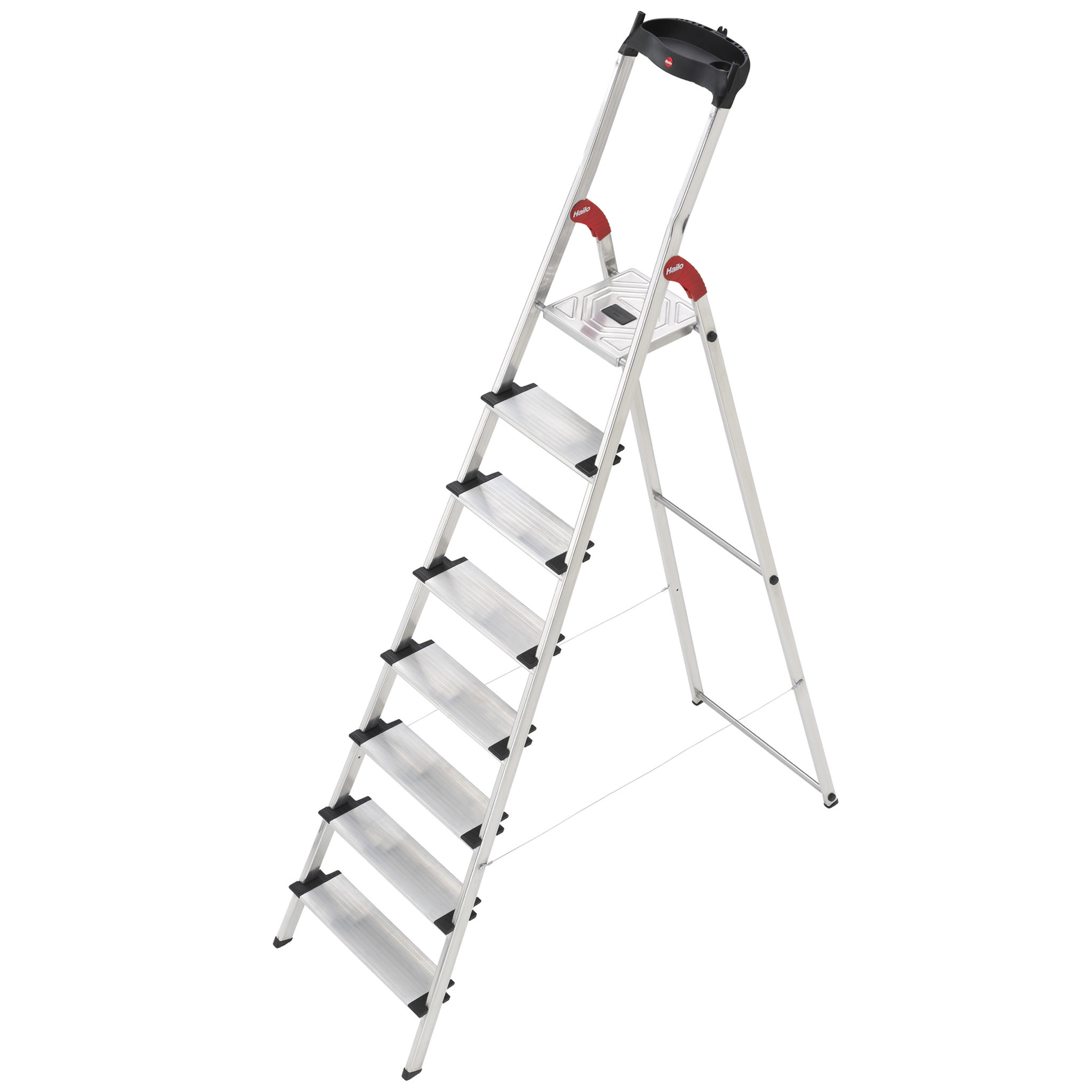HAILO Escabeau 8 marches larges 3m45 en aluminium - PROFISTEP XXL