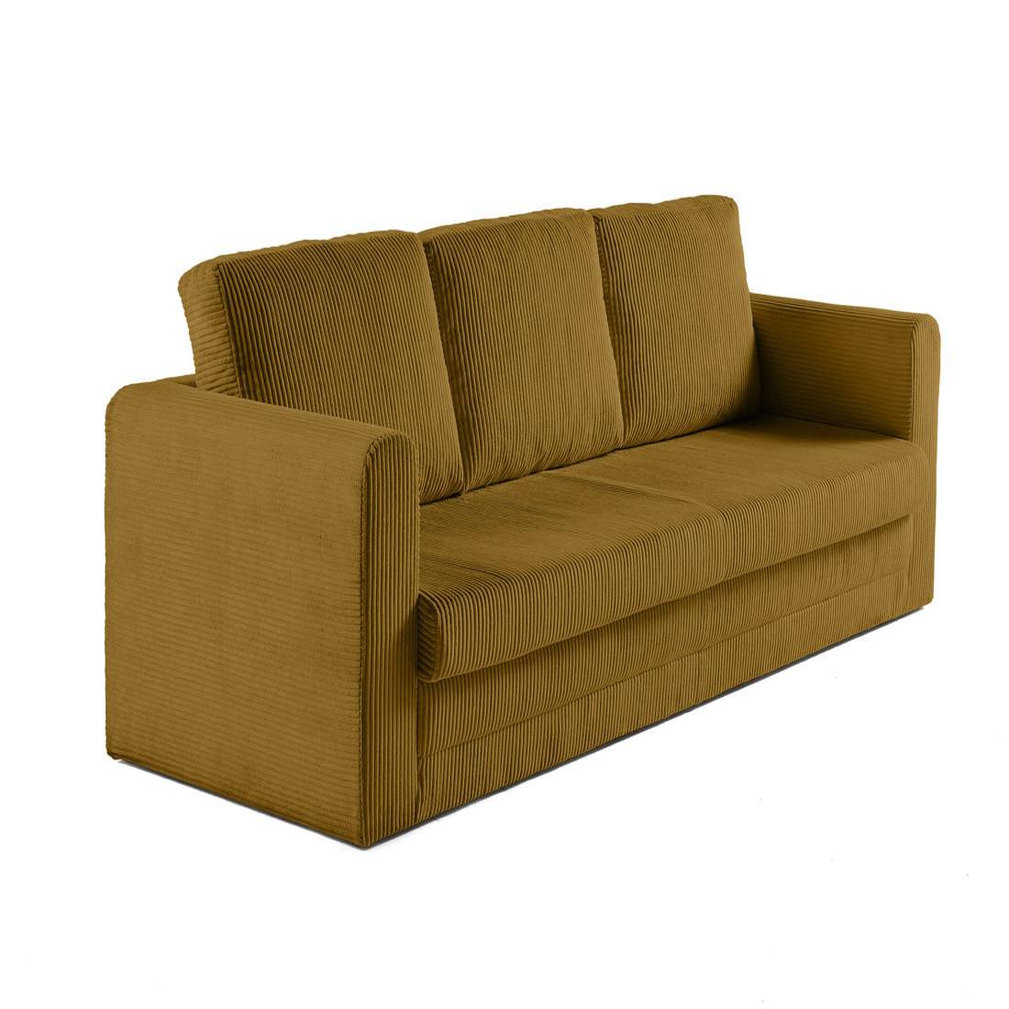 Voir la diapositive 2 : BEST MOBILIER Marilia - canapé 3 places - convertible déplimousse - en velours côtelé