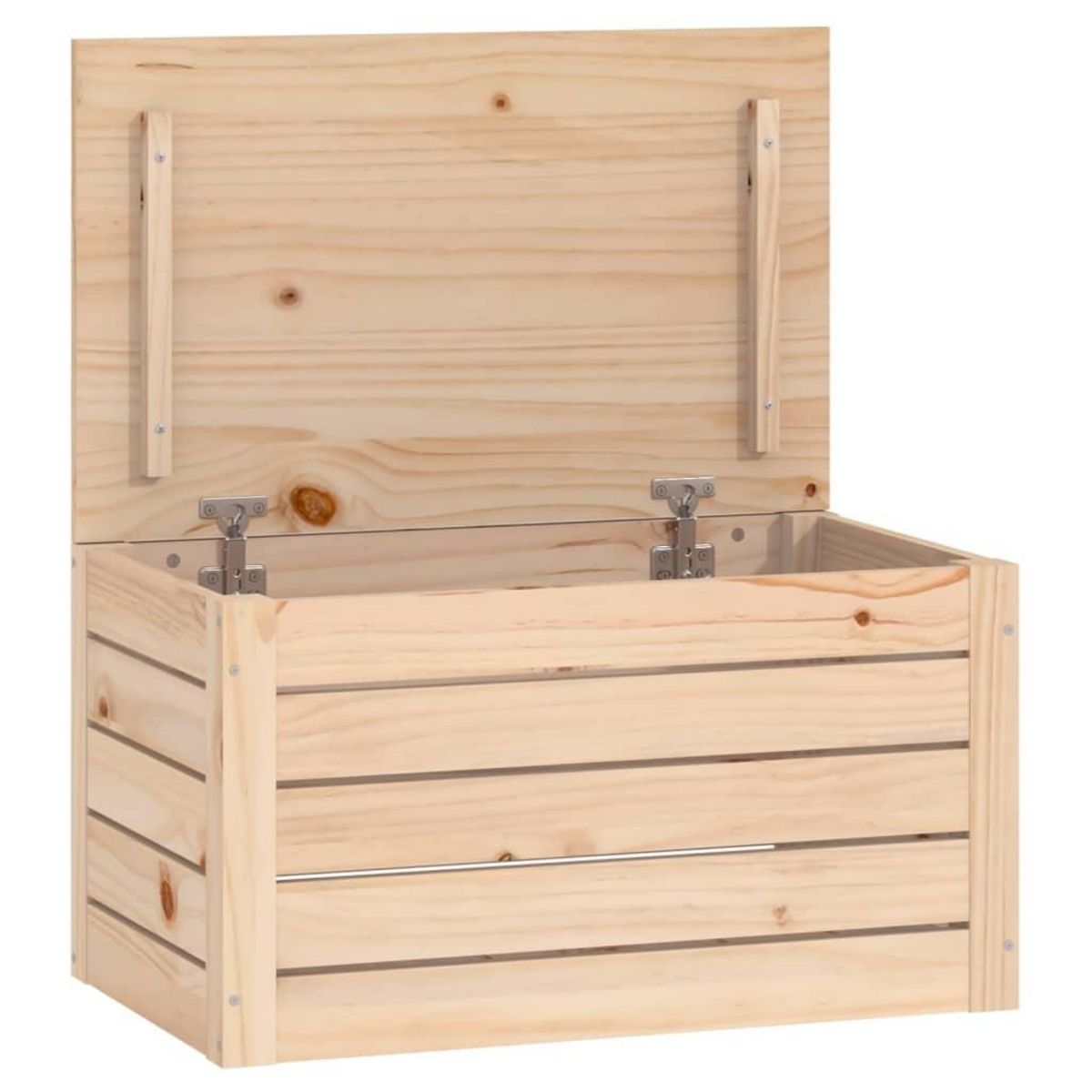 VIDAXL Boîte de rangement 59,5x36,5x33 cm Bois massif de pin