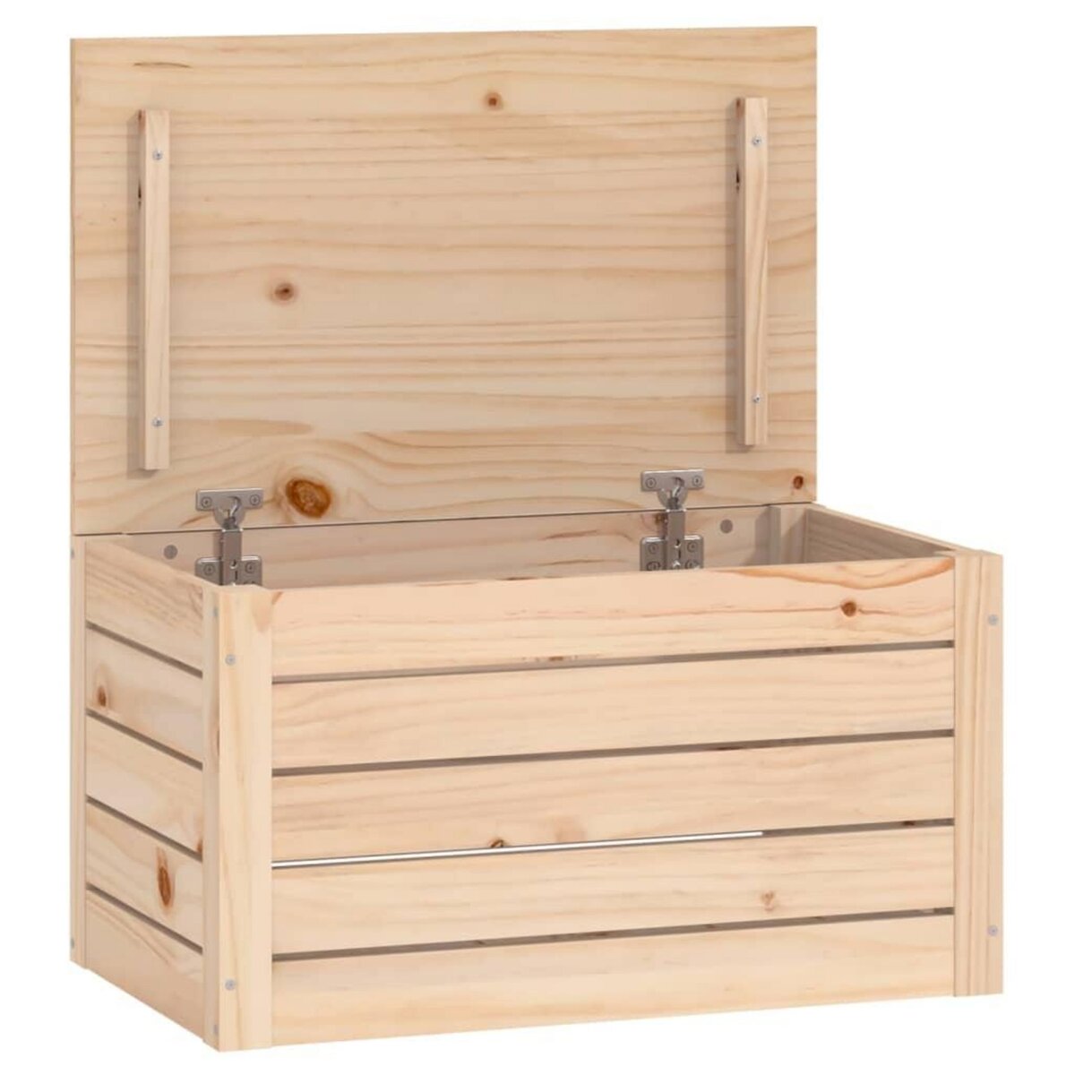 VIDAXL Boîte de rangement 59,5x36,5x33 cm Bois massif de pin