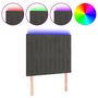Voir la diapositive 2 : VIDAXL Tete de lit a LED Gris fonce 100x5x118/128 cm Velours