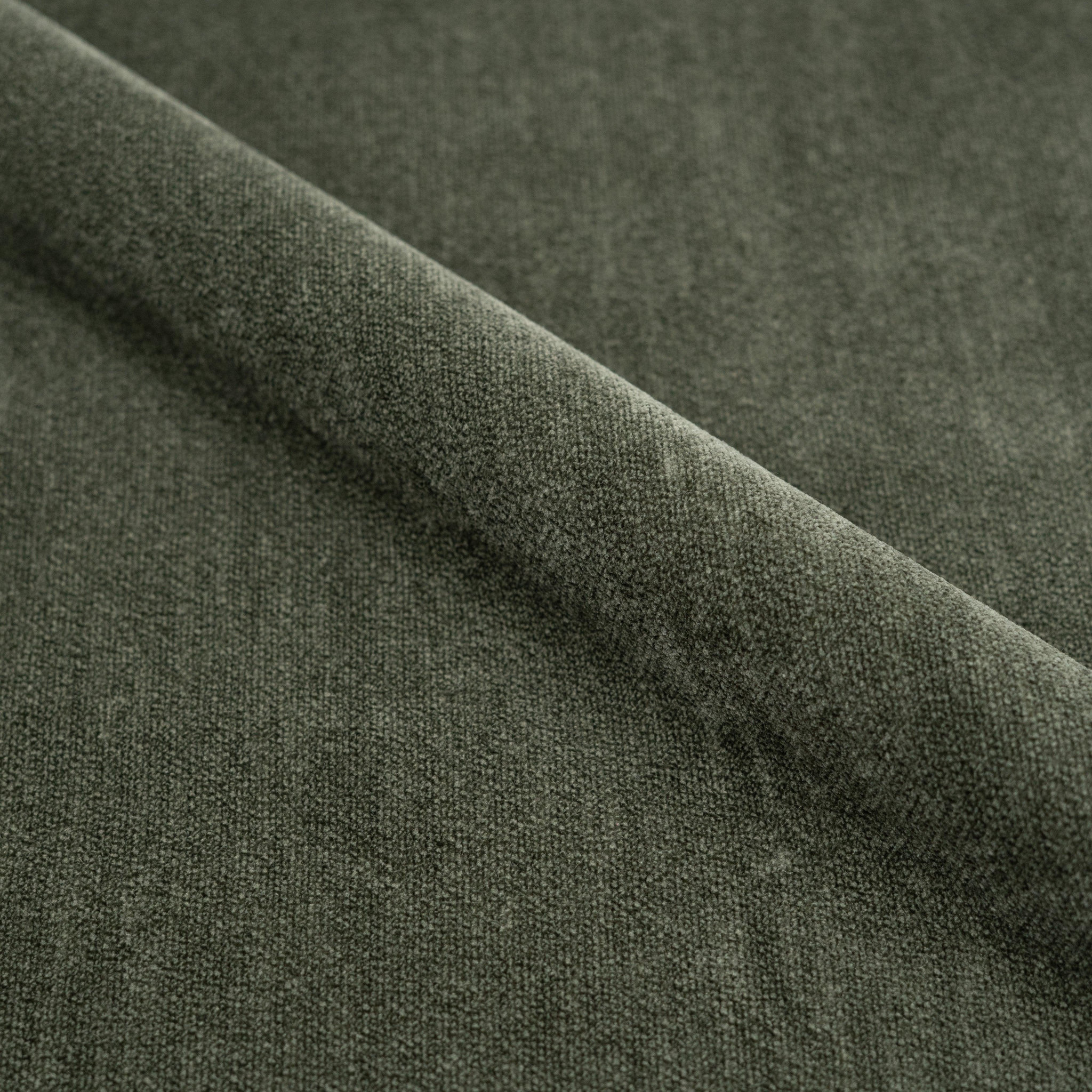 Voir la diapositive 3 : MAISON PAVANE Fauteuil pivotant en tissu effet velours vert kaki-ricci