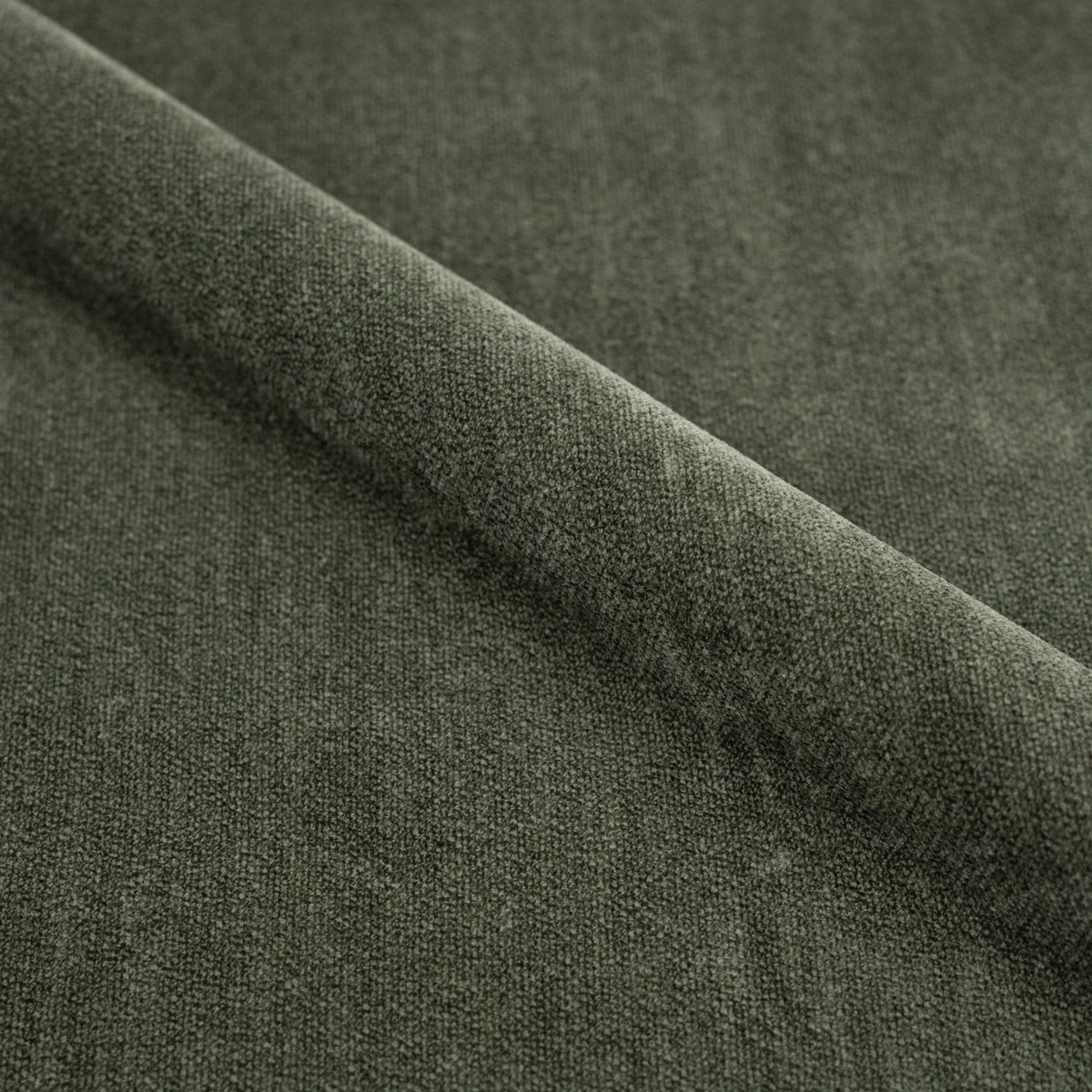 MAISON PAVANE Fauteuil pivotant en tissu effet velours vert kaki-Ricci