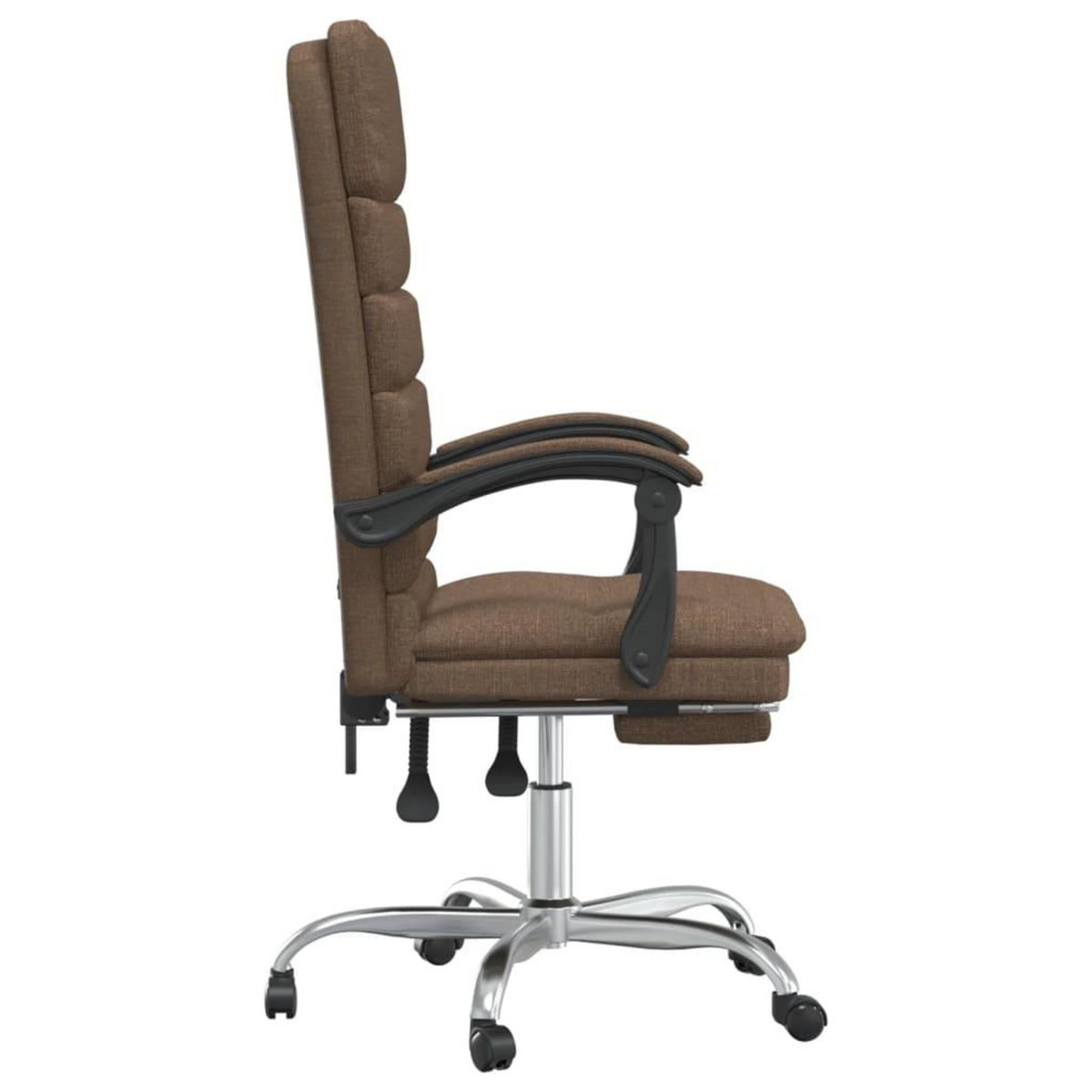 VIDAXL Fauteuil de massage inclinable de bureau Marron Tissu
