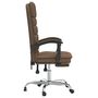 Voir la diapositive 4 : VIDAXL Fauteuil de massage inclinable de bureau Marron Tissu
