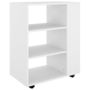 Voir la diapositive 2 : VIDAXL Armoire a roulettes Blanc 60x35x75 cm Bois d'ingenierie