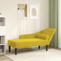 Voir la diapositive 1 : VIDAXL Chaise longue avec coussins jaune velours