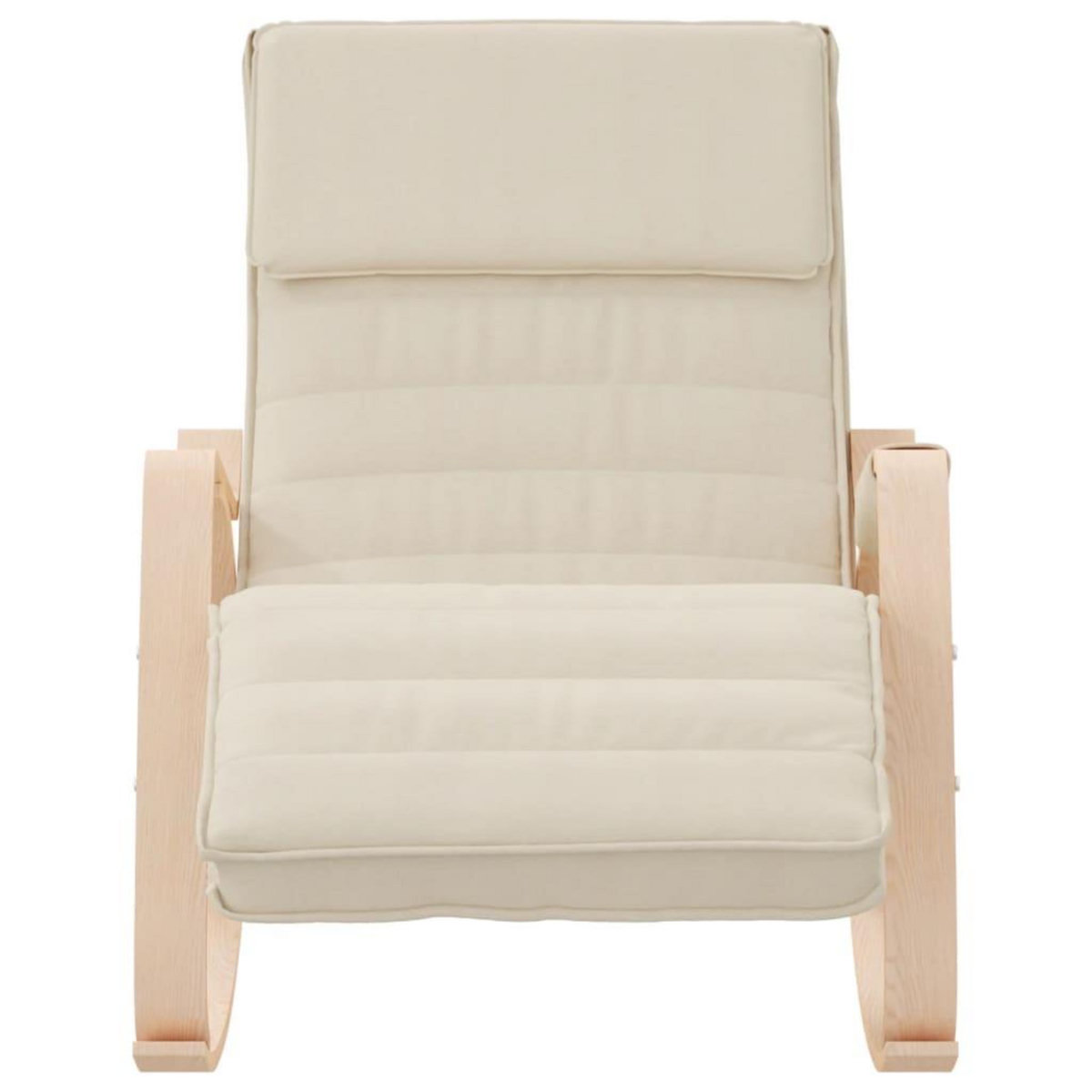 VIDAXL Chaise a bascule Creme Tissu