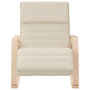 Voir la diapositive 3 : VIDAXL Chaise a bascule Creme Tissu