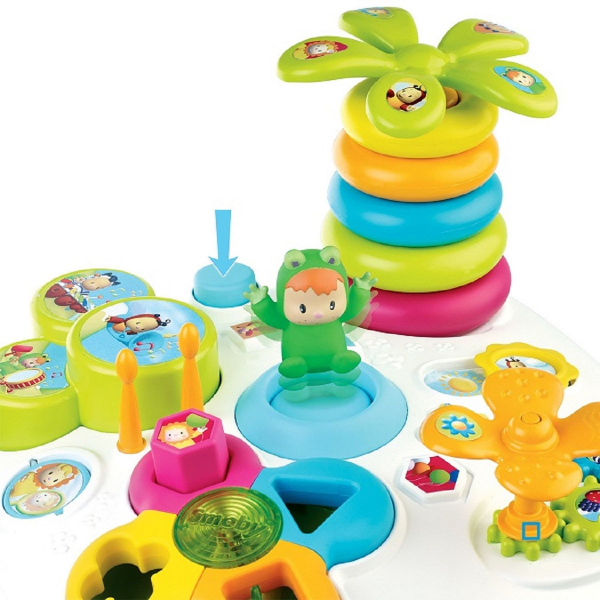 SMOBY Table d'activités bleu - Dès 12 mois