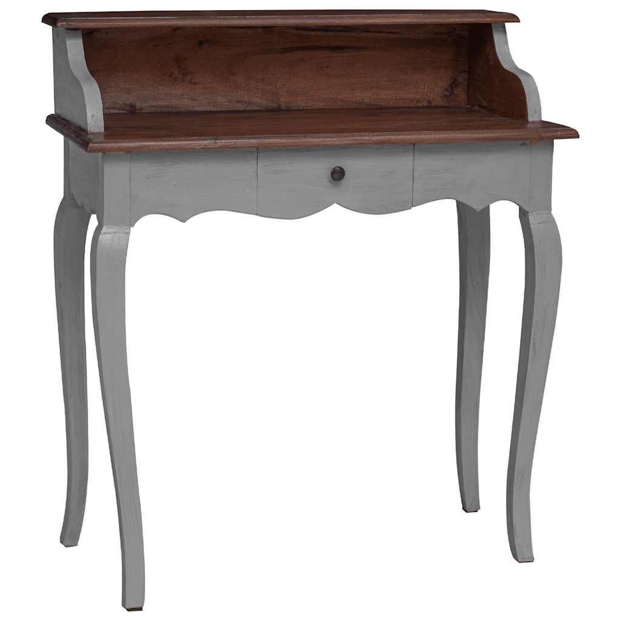 Voir la diapositive 2 : VIDAXL Bureau d'ecriture bois d'acajou massif 80x40x92 cm