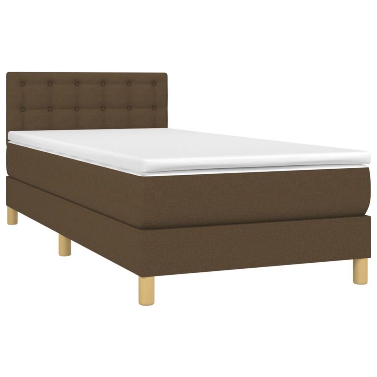 VIDAXL Sommier a lattes de lit avec matelas Marron fonce 80x200 cm