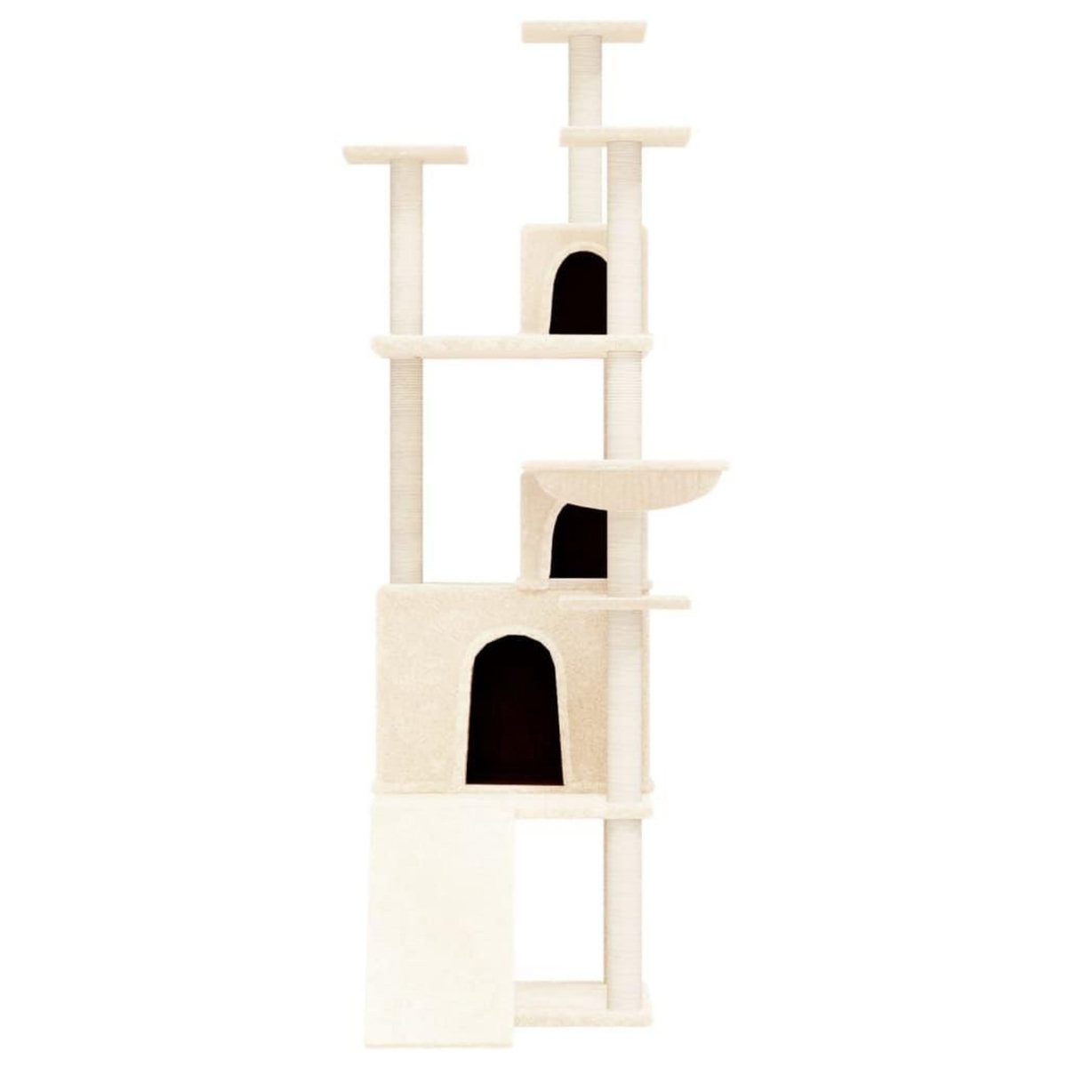 VIDAXL Arbre a chat avec griffoirs en sisal Creme 175 cm