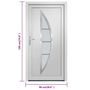 Voir la diapositive 6 : VIDAXL Porte d'entree blanc 98x190 cm PVC