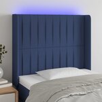 VIDAXL Tete de lit a LED Bleu 103x16x118/128 cm Tissu