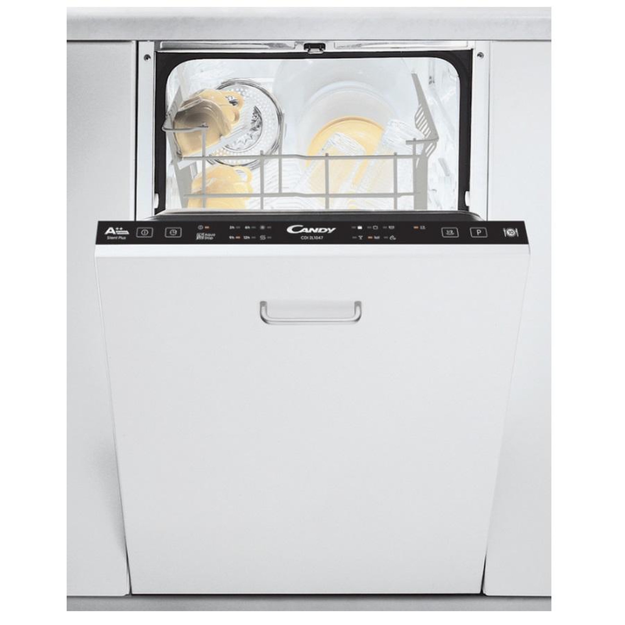 Voir la diapositive 1 : Candy Lave-vaisselle 45cm 10c 47db tout intégrable - cdih2l1047