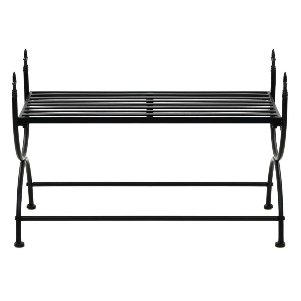 VIDAXL Banc Style vintage Metal 83 x 42 x 55 cm Noir