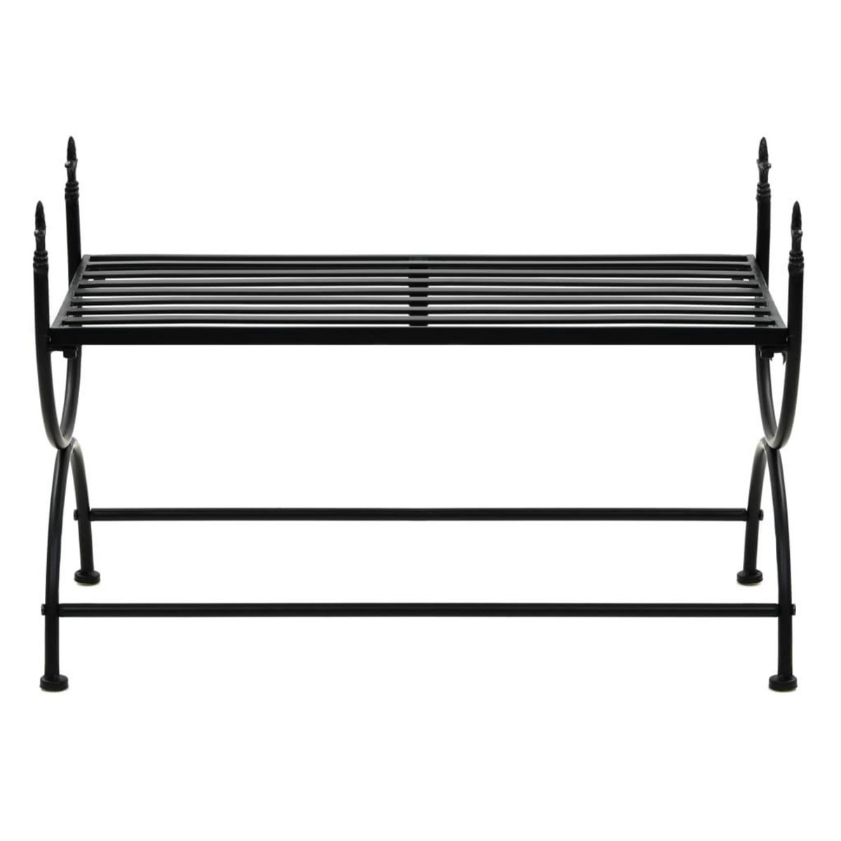 VIDAXL Banc Style vintage Metal 83 x 42 x 55 cm Noir