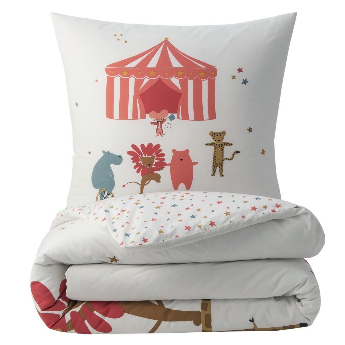FUTURE HOME Parure de lit enfant animaux du cirque 140x200cm