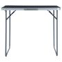 Voir la diapositive 2 : VIDAXL Table pliable de camping avec cadre en metal 80x60 cm Gris