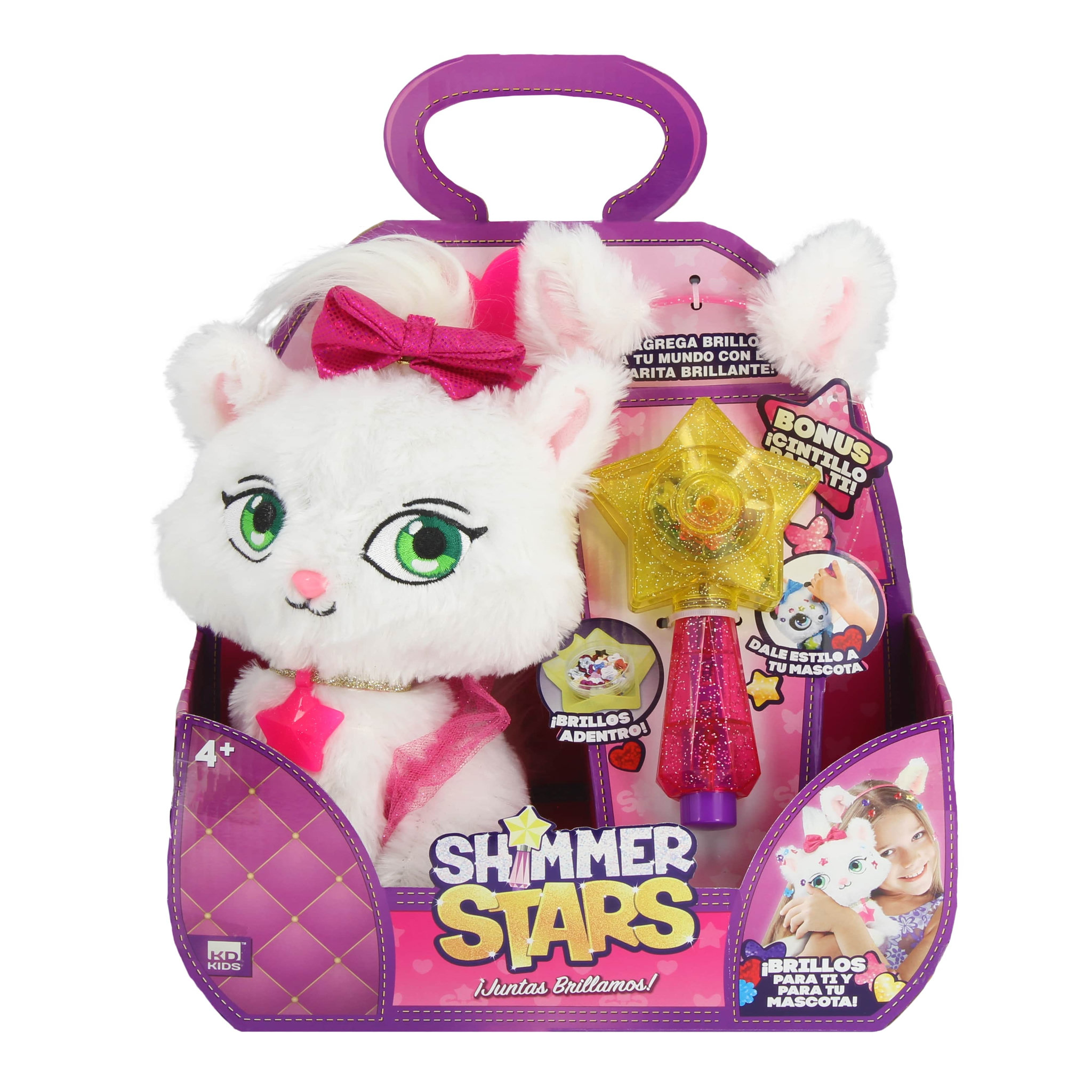 Voir la diapositive 4 : TALDEC Shimmer stars - Peluche chat à personnaliser