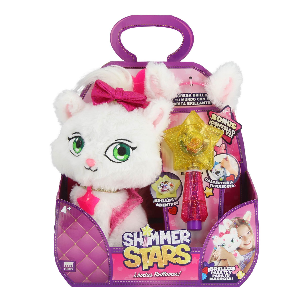 TALDEC Shimmer stars - Peluche chat à personnaliser