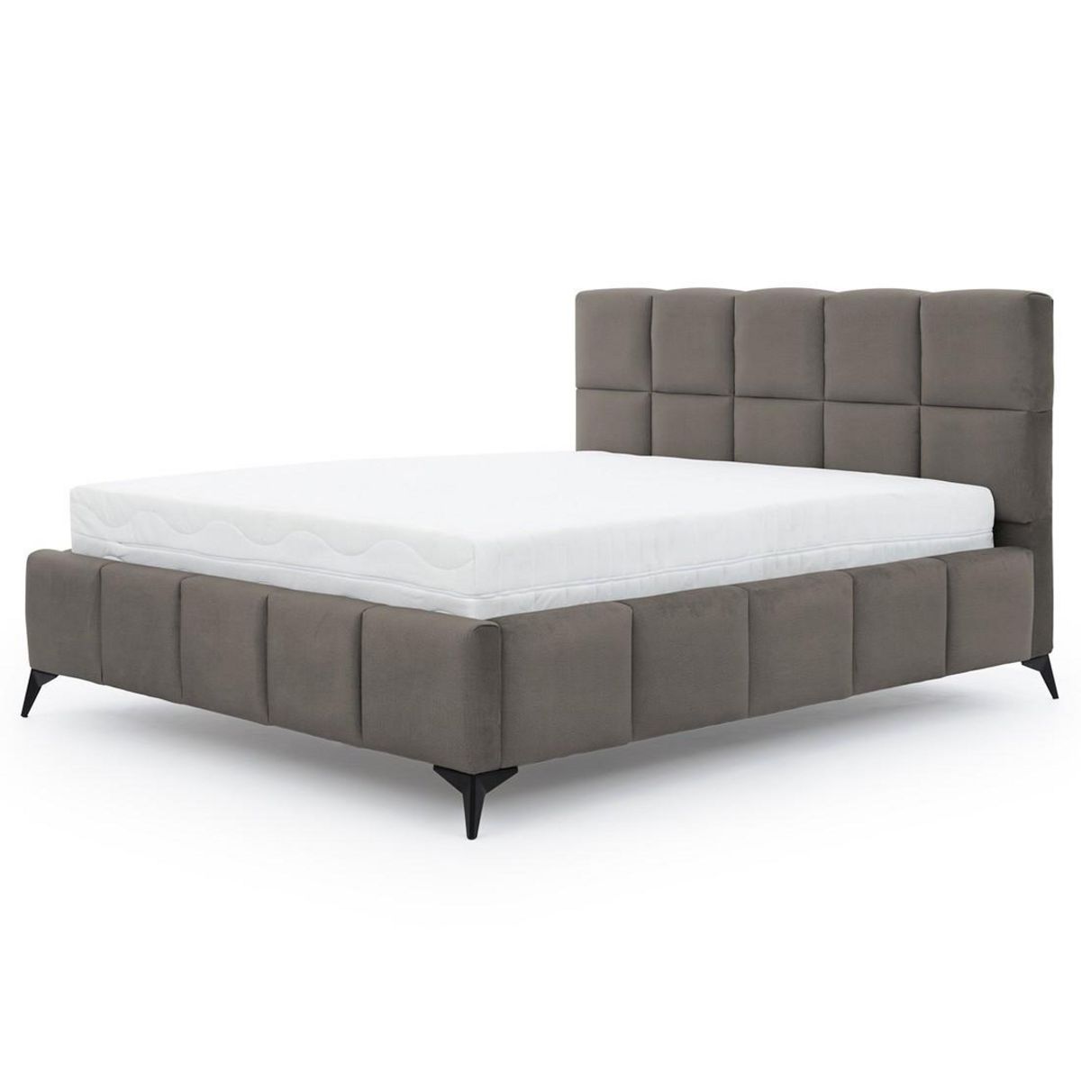 BEST MOBILIER Millie - lit coffre - 180x200 cm - sommier inclus - en velours