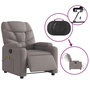 Voir la diapositive 5 : VIDAXL Fauteuil de massage inclinable electrique Taupe Tissu