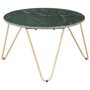 Voir la diapositive 1 : VIDAXL Table basse Vert 65x65x42 cm Pierre veritable et texture marbre