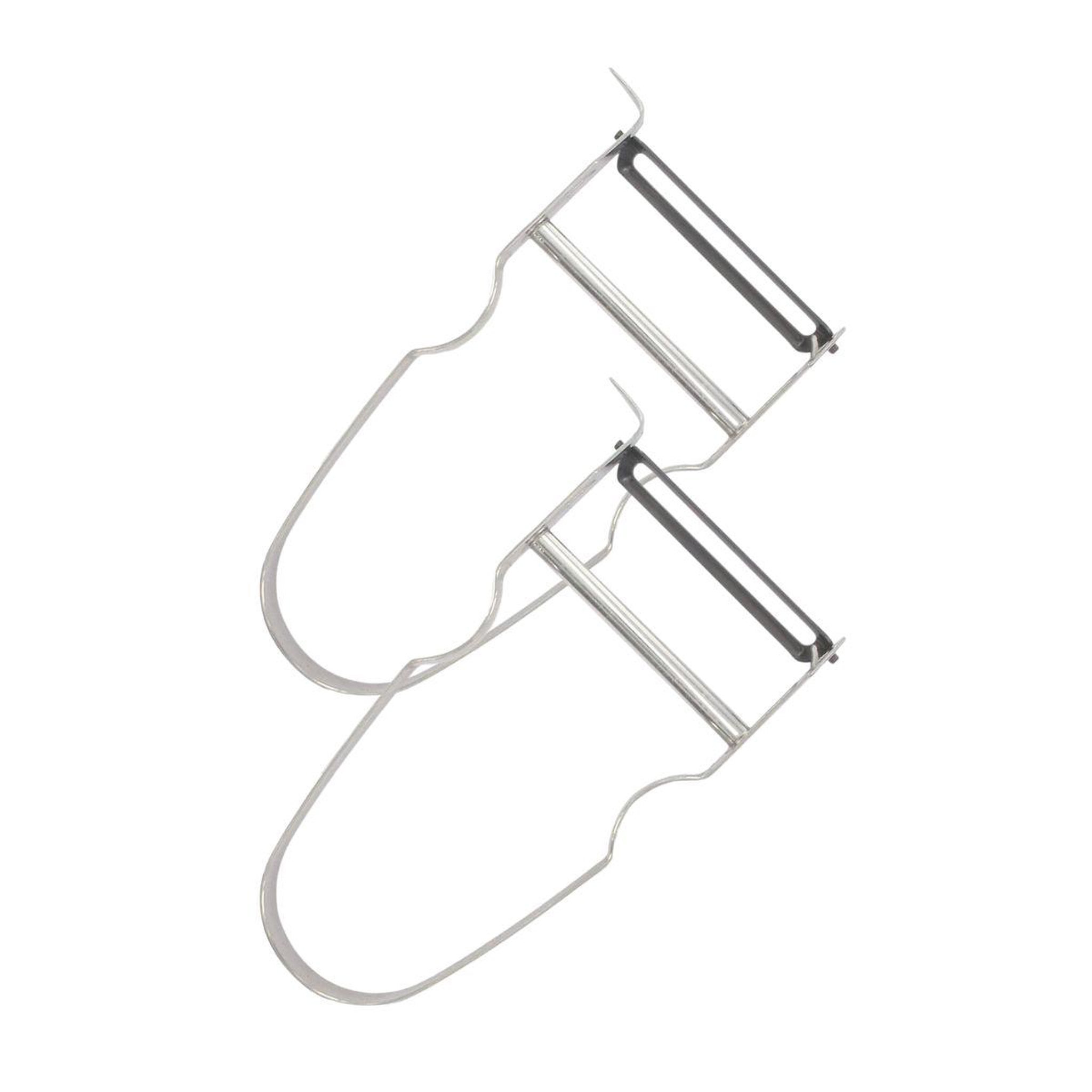 Fackelmann Lot de 2 rasoirs à légumes 11 cm castor en inox fackelmann