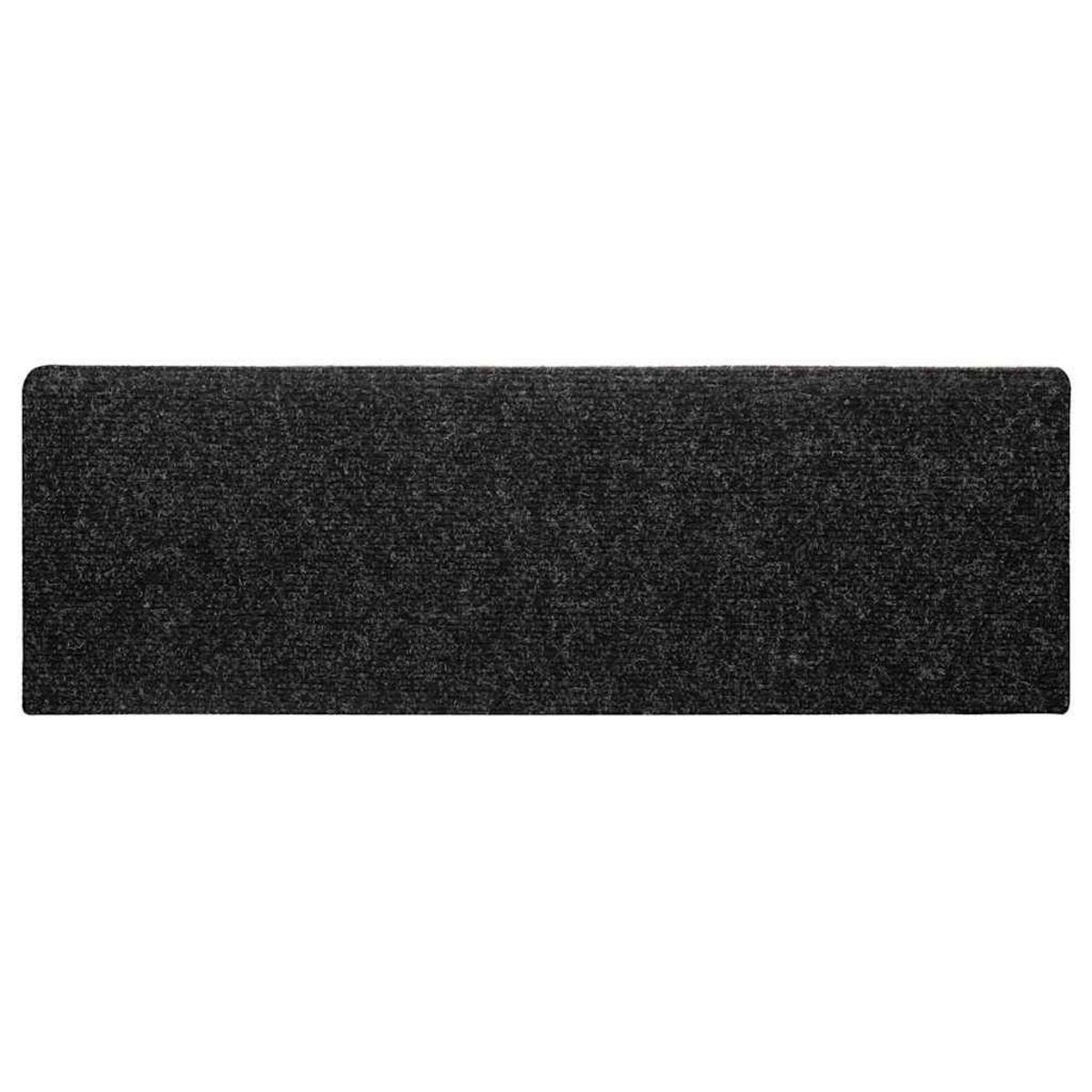 VIDAXL Tapis d'escalier autocollant 30 pcs noir 65x21x4 cm