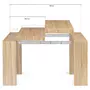 Table console extensible avec rallonges  45/140 cm ELORA  