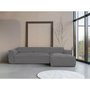 Voir la diapositive 4 : BEST MOBILIER Felix - canapé modulable d'angle droit 4 places en tissu texturé