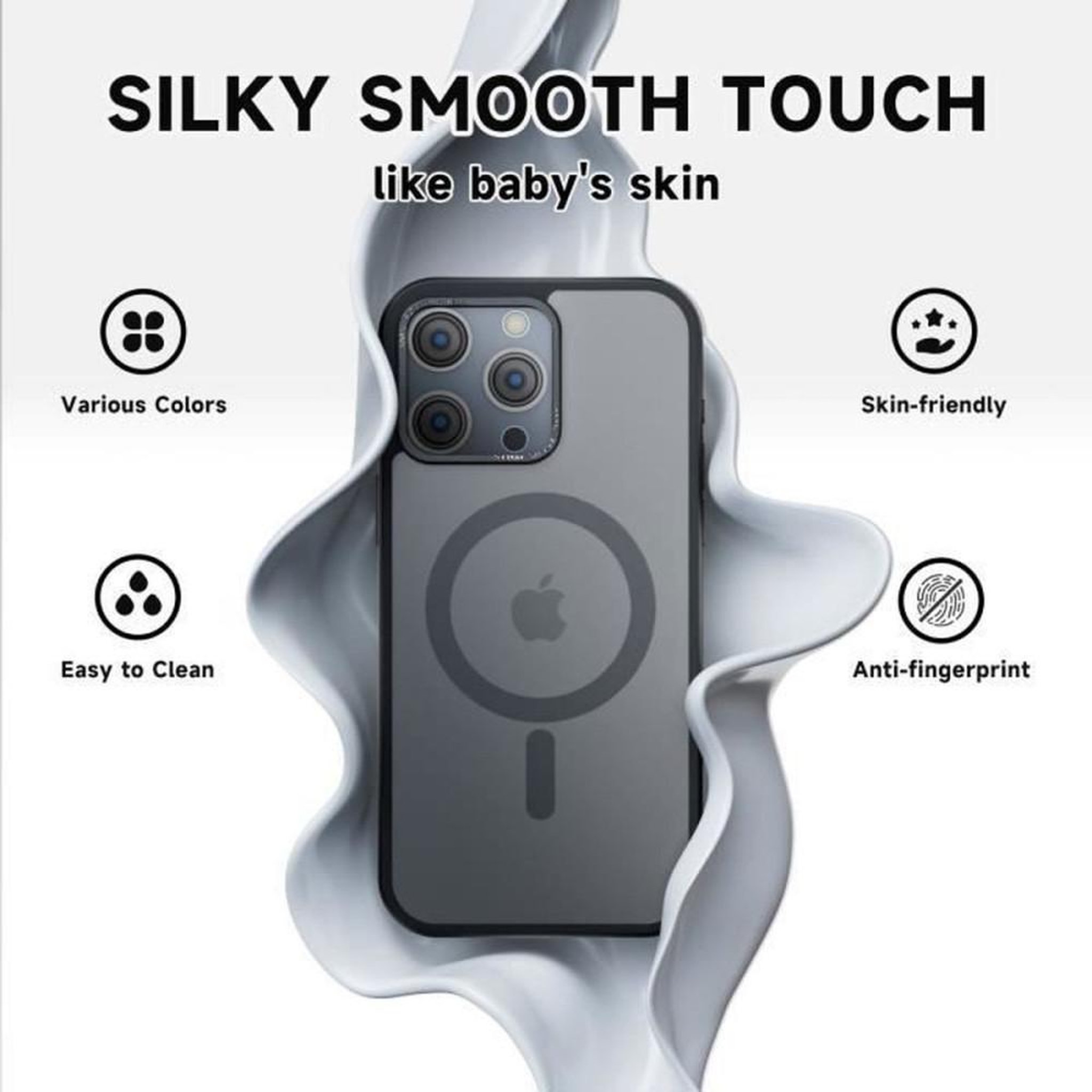 Voir la diapositive 3 : Coque ultra-fine pour iPhone 15 Pro Max compatible MagSafe, noire, protection anti-chute renforcée, finition soft-touch, avec anneau de protection caméra et ouvertures latérales